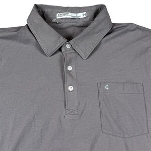 Criquet Golf Polo Performance Shirt Pocket Grey Mens Size Large Casual Comfort